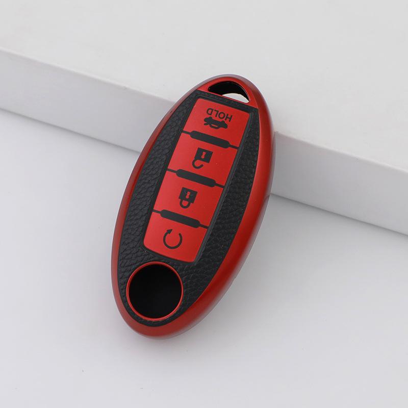 Nissan Key Cover: Fits New Sylphy, Qashqai, Teana & Tiida - Leather Grain Holder