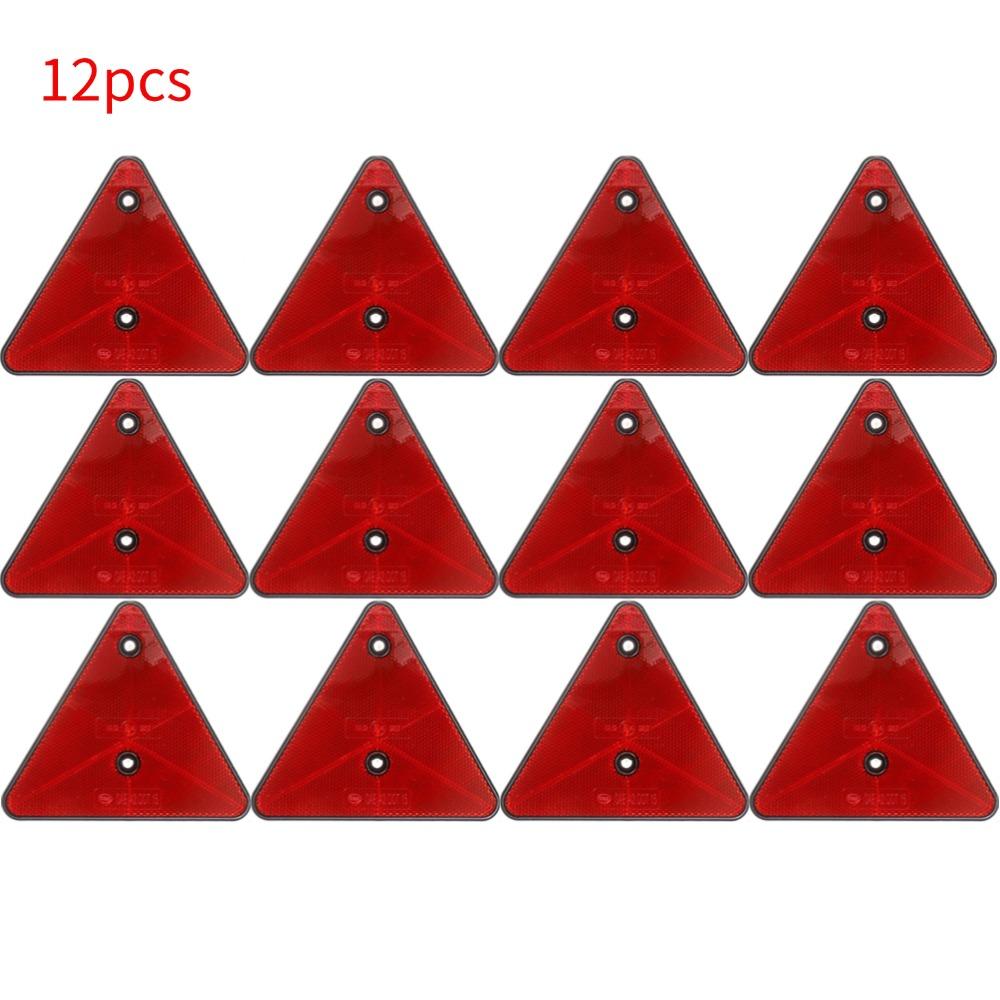 Red Triangle Reflectors Rear Reflectors Safety Warning For Trailer Bike Motorcycle Truck Boat  Safety Reflectors Car Accessories