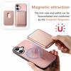 B2 For iPhone 16 Case Detachable Magnetic Card Bag Leather+TPU Phone Cover