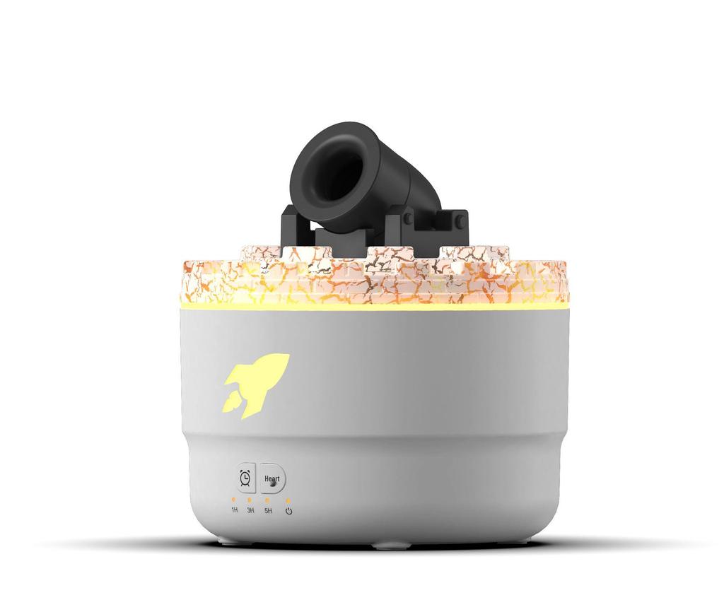 Creative Turret Aroma Diffuser: Realistic Flame Light with Large Spray Humidifier for Home Bedroom