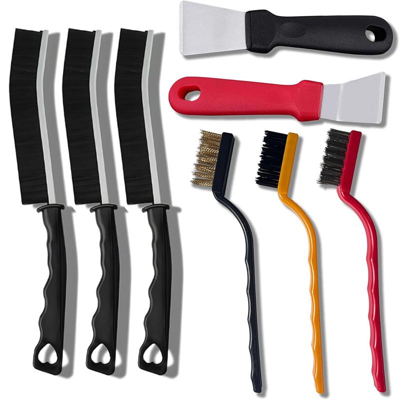 8/11/13Pcs Household Gap Cleaning Brush Set Crevice Tool Hard Bristle for Stiff Angled Corner Cleaning Supplies Kitchen Bathroom