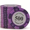 10pcs/lot Clay Las Vegas Poker Chips 14g Set Casino Coins 40mm Coin Poker Chips Entertainment Dollar Coins Card Game LasVegas