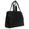 Moschino Classic Simple Logo Crystal Embellished Fabric Tote Bag Women Tote Bags Black B741982013555
