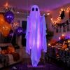 Halloween Partyartikel für Erwachsene Hängende Geisterschaukel Dekoration mit Fernbedienung & LED-Lichterkette, Wasserdichte Gruselige Beleuchtete Veranda Dekoration