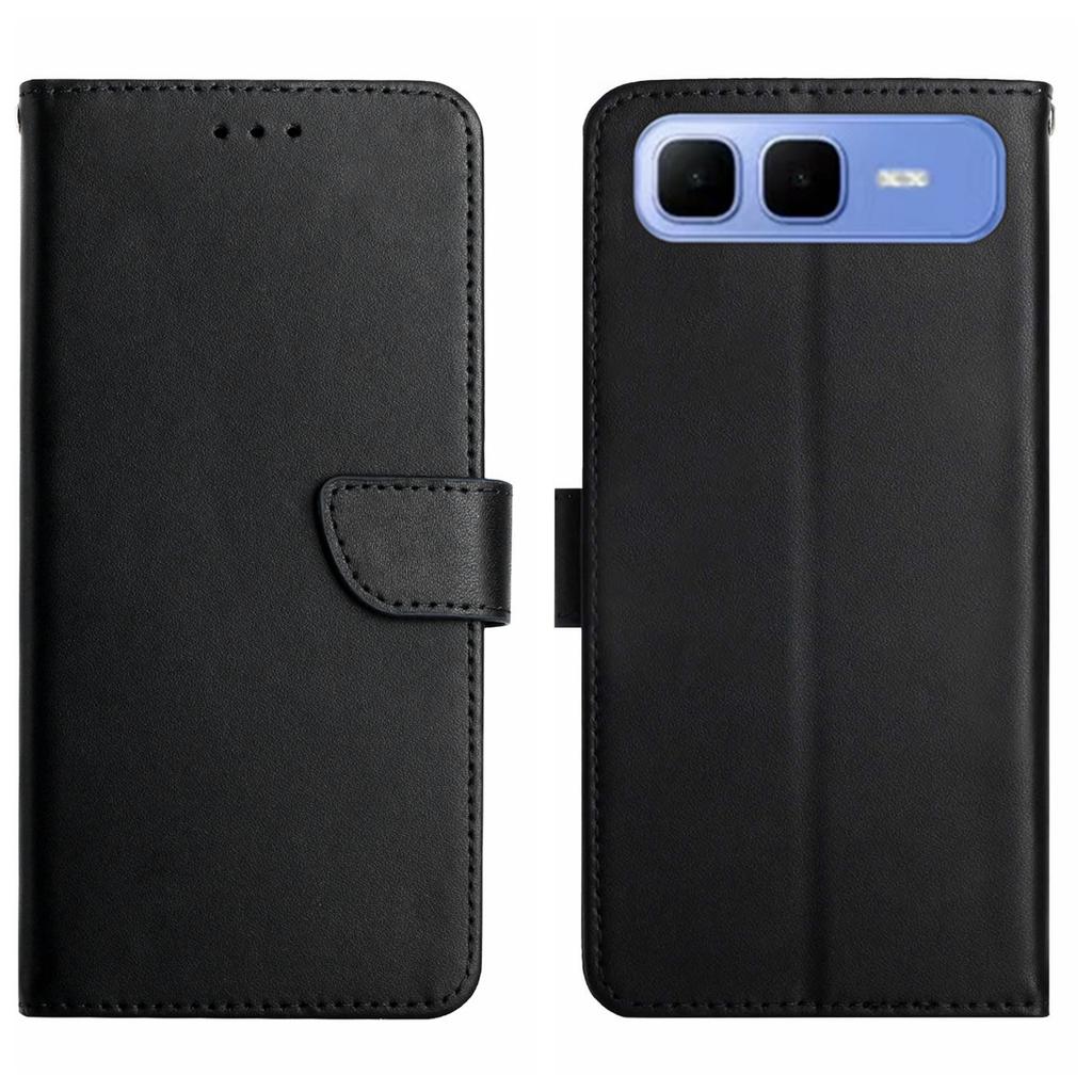 For Infinix Smart 10 Plus Case Genuine Cow Leather Phone Cover Nappa Texture