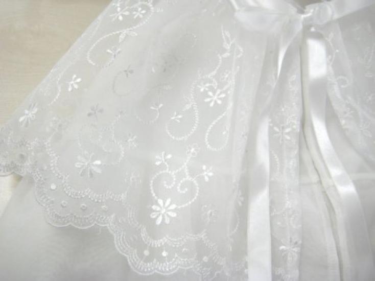 [OP mini] Small flower embroidered cape with hat for shrine visit 507121