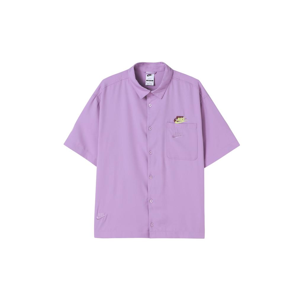 Nike Limited Edition Sports Casual Breathable Short Sleeve Shirt Men Tops Purple DM7925-589