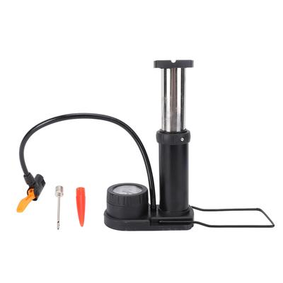 Černá přenosná vysoce účinná nožní pumpa na pneumatiky s manometrem pro elektrokolo