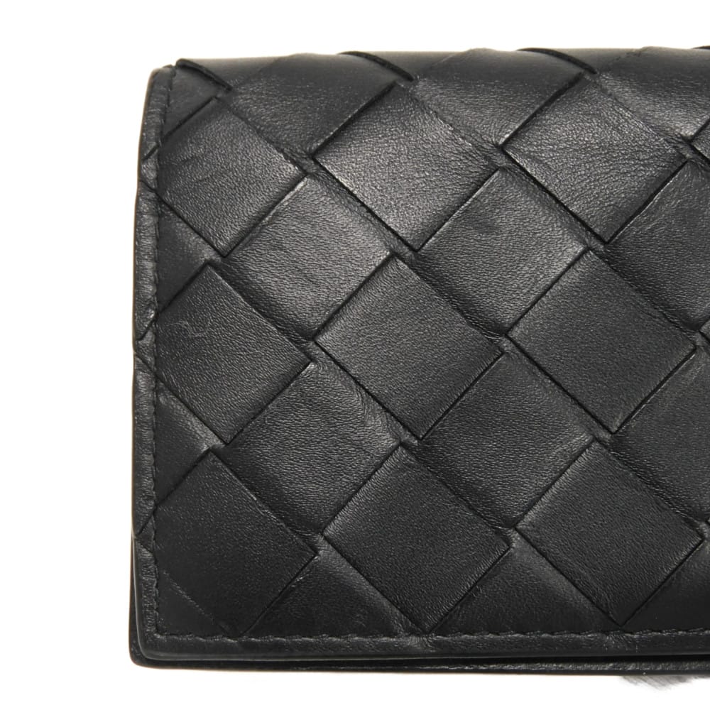 Used 11897 Business Card Holder 605720 VCPQ3 8803 7946 Pass Case RFID IC Chip Maxi Intrecciato Black Men's from Japan