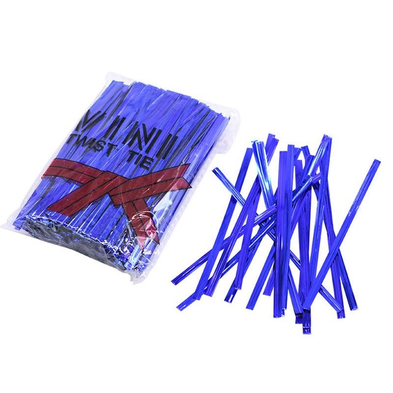 1 Bag Metallic Twist Tie Wire for Candy Lollipop Cake Cello Bag Party Gift 8cm.