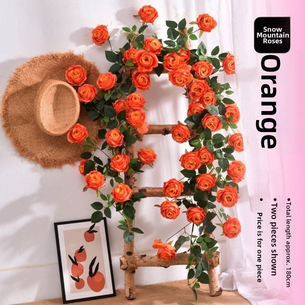 1.8m Hanging Flowers Rattan 10 Colors Fake Plants Leaves Home Decoration