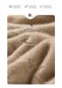Cashmere Cable Knit Raglan Sweater - Half-High Neck, Loose Fit