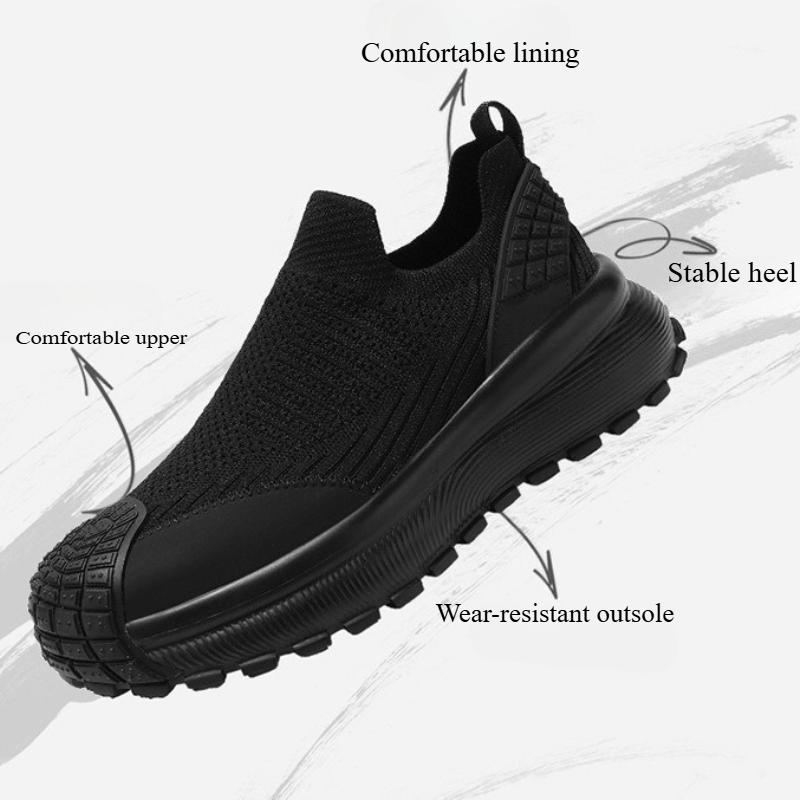 Brand Design Men Platform Casual Shoes Breathable Mesh Shoes Tire Soles Slip-On Sneakers Running Shoes for Male Walking Footwear