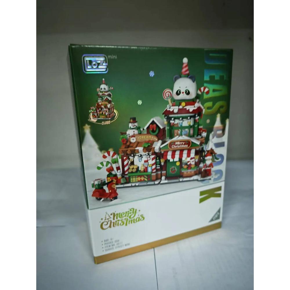 Panda Building Blocks  Toys  Ice Cream Shop Retail Store Architectures Model Assembly Toy Christmas Gifts for Adult