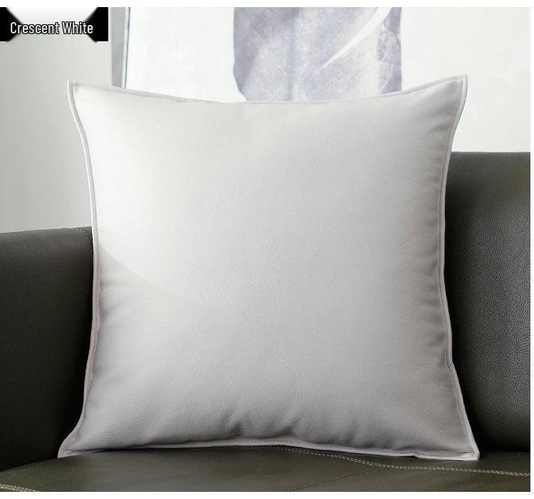 Luxury Retro Faux Leather Pillow Cover with Lychee Pattern - Soft Headboard, Office Cushion, Sofa Throw.