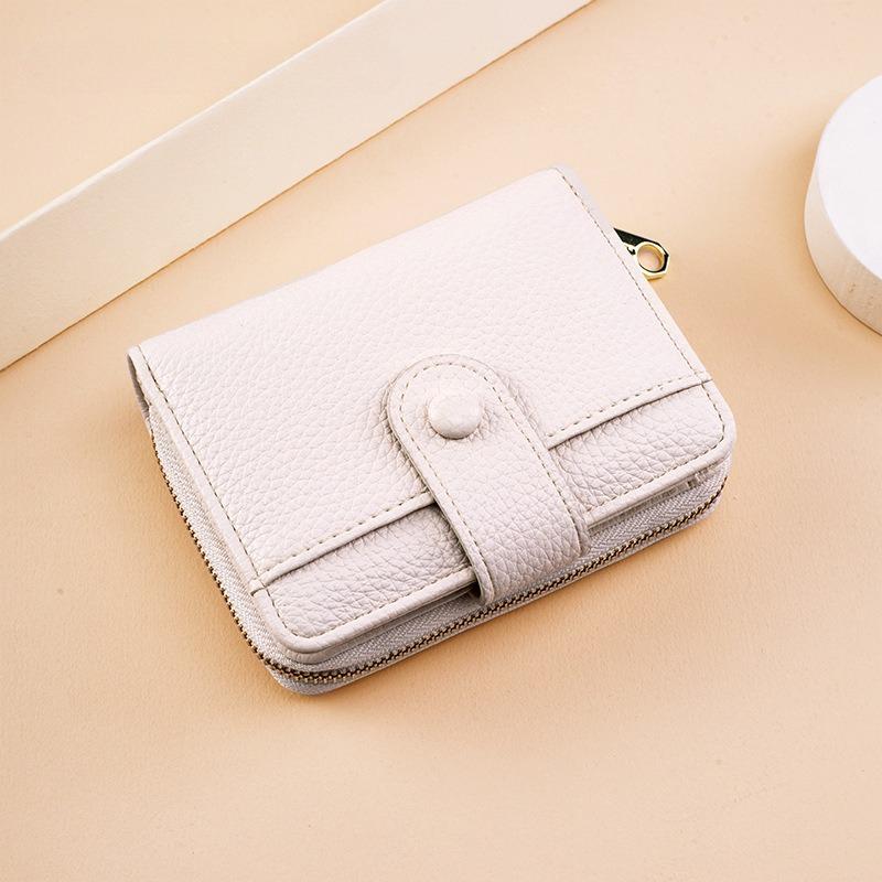 New Zipper Women Wallets Simple Buckle Coin Purses Large Capacity Card Holder Wallet Fashion Lychee Pattern Multi Card Wallet