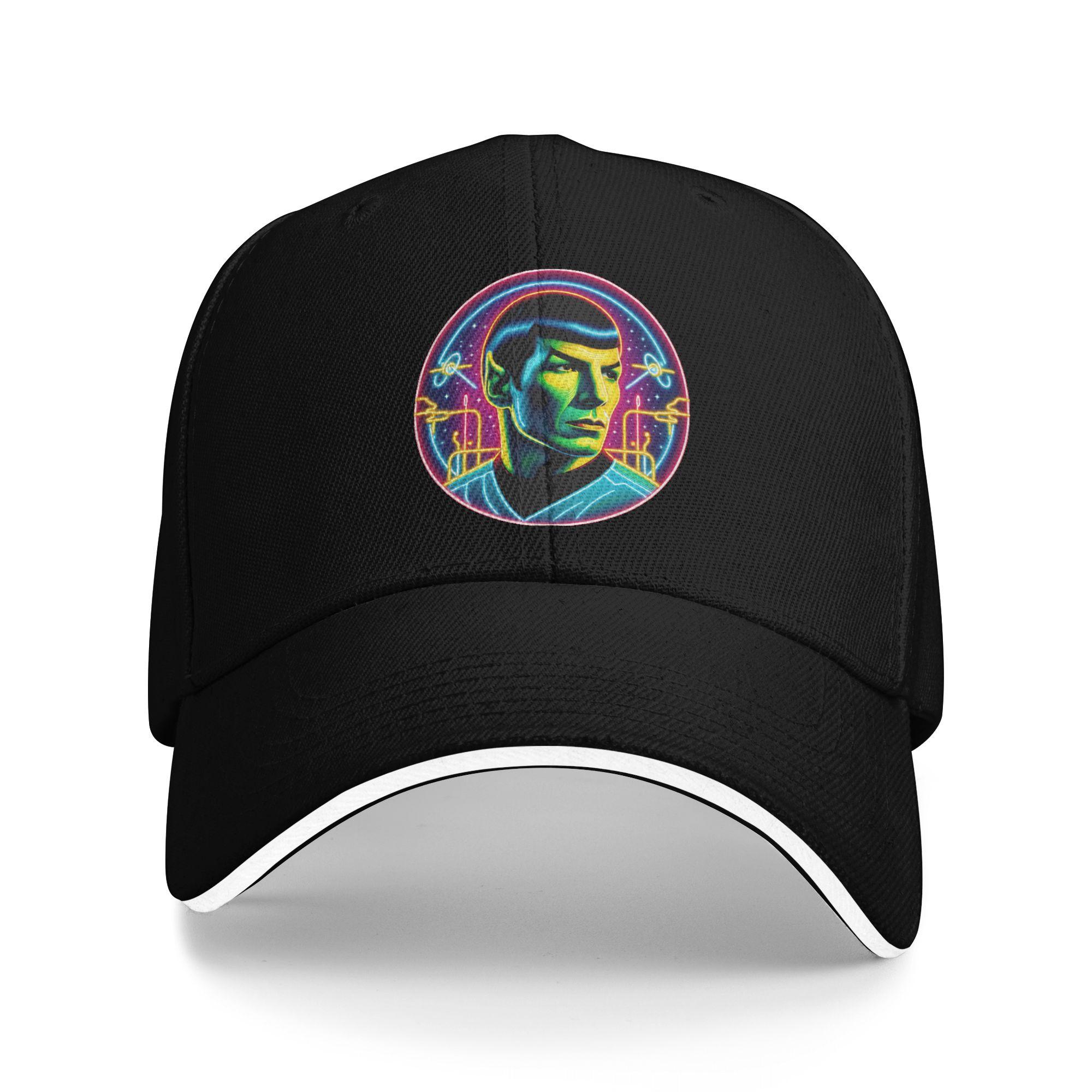 

Stars Treks Spock Ruminations In Neon Casual Baseball Cap Outdoor Sports Trucker Hat Summer Sun Women Men y2k Funny Snapback Cap One Size чёрный