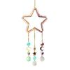 Yousheng Crystals Suncatcher, Hanging Star Sun Catcher with Prisms for Windows, Healing Crystal Wind Chimes Decor for Home, Gift for Christmas