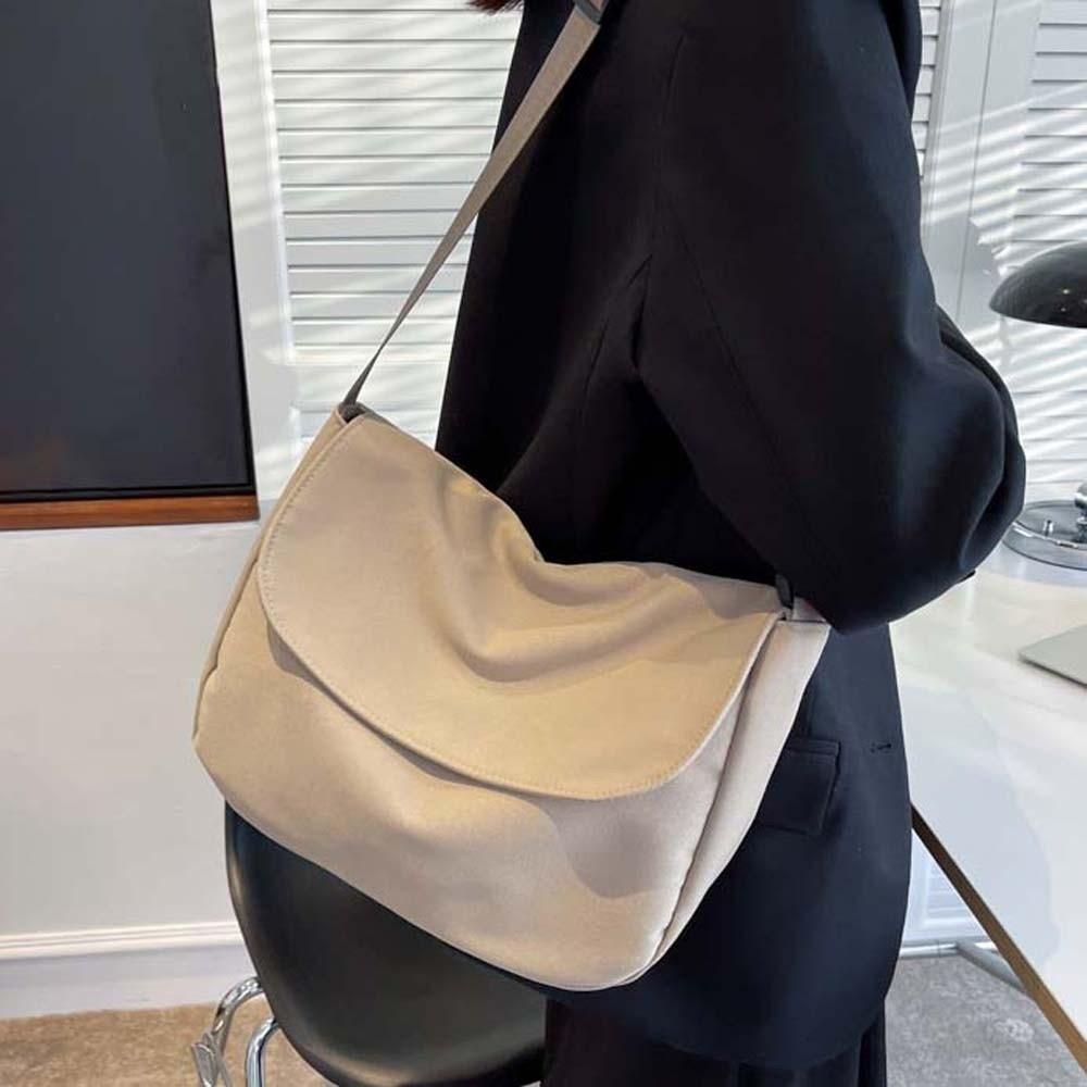Adjustable Strap Nylon Square Bag Japanese Style Women Messenger Pouch  Storage