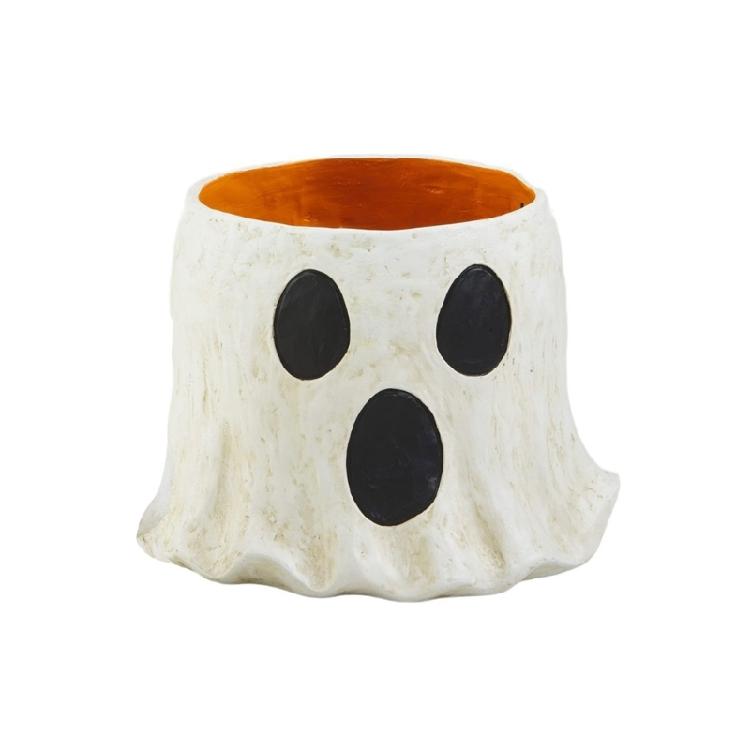 Cute Ghosting Designed Figurine Flower Pots Decorations Halloween Ghosting Planter Resin Crafts Ornaments For Courtyard Porch