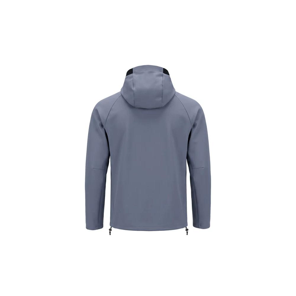 Herren ASICS Laufjacken Herren Grau Blau Mit Kapuze (Nicht abnehmbar) Mäßig