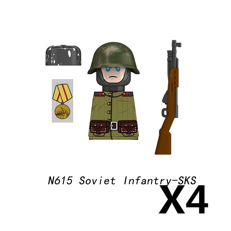 Military Soldier Figure Building Blocks British US French Army Weapons 101 Airborne Division Officer Infantry M1 Toys Gifts D126