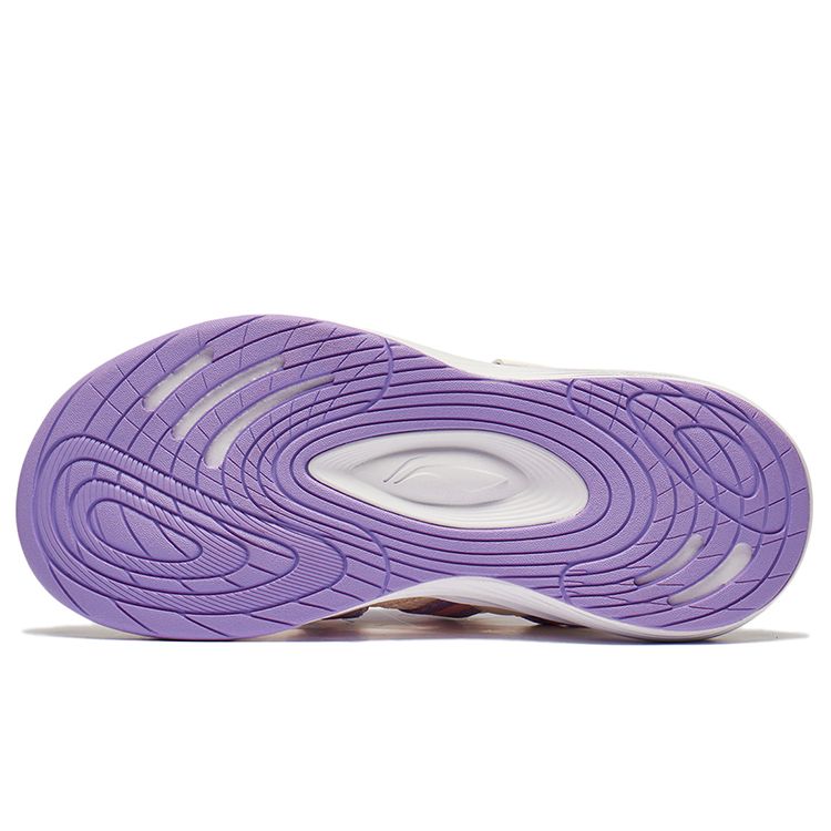 Li Ning Youth  Childrens Sports Trend Shock Absorption Rebound Lightweight Non-Slip Sandals Kids Sandals Off-White Sweet-Apricot YKUT034-2