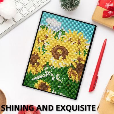 Diário Livro de Pintura Diamante 5D DIY Kit de Caderno de Pintura Diamante Artística Bloco de Notas de Cristal Caderno de Esboços para Aniversários Ou Presentes de Natal