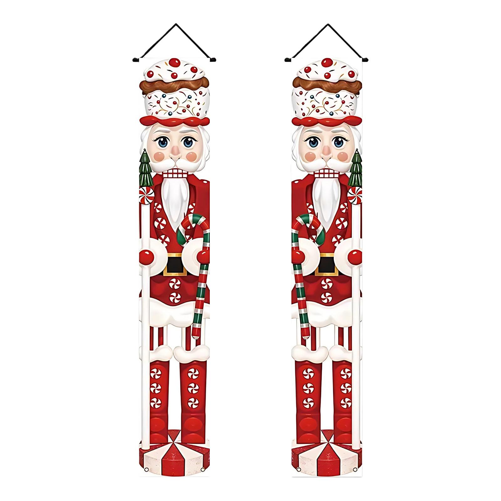 

Рождественский занавес, украшение для двери, подвесная картина, украшение в виде флага One Size