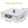 Silver 1/2 layers 304 Stainless Steel Rice Noodle Roll Steamed Steam Machine  Vermicelli Roll Steaming Furnace Steamer Home Use Steamer
