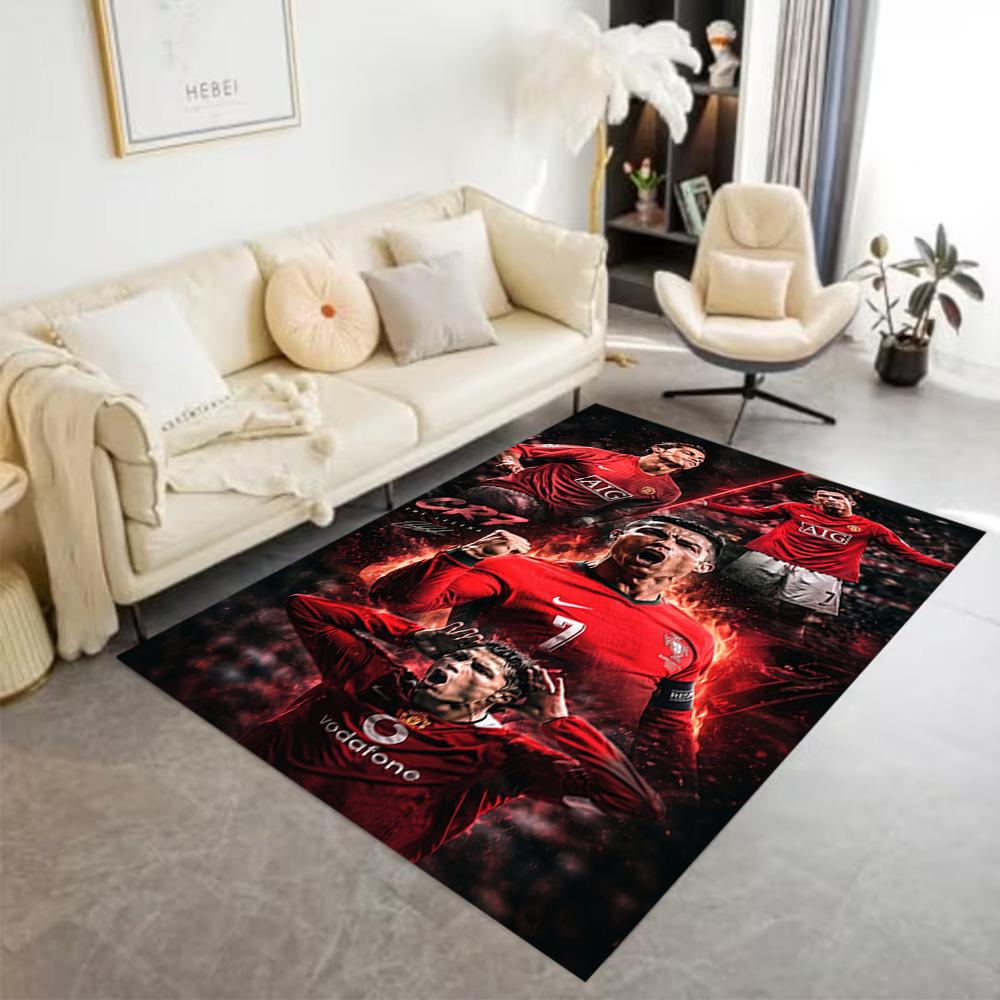 Ronaldo's Skillful Kick Area Rug Suitable for Living Rooms Decorate Room Bedrooms Study Room Antislip Carpet Decorate Offices Birthday/Christmas Gift