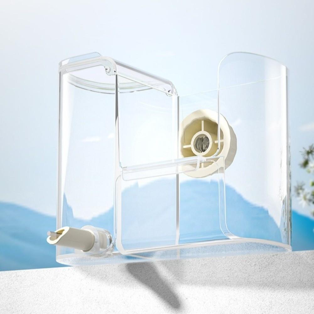 Transparent Automatic Bird Feeder Leak-proof Hanging Bird Feeding Container Plastic Large Capacity Parrot Food Box Bird Cage