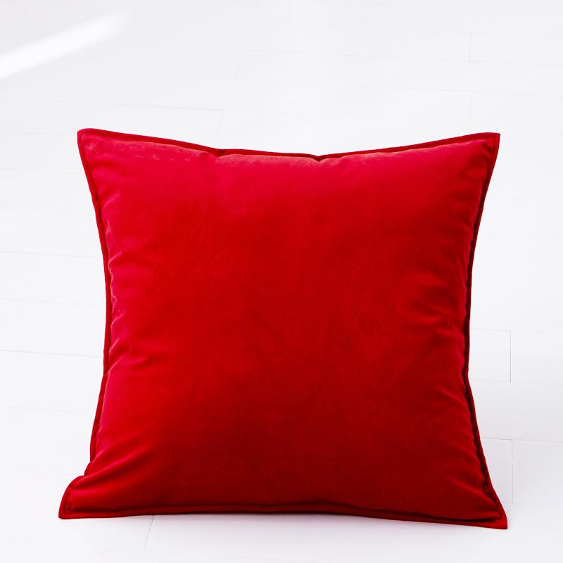 Plain Pillow Cover for Sofa Car Velvet Cushion Cover 40x40 Ornamental Pillows for Living Room Home Decor Smooth Throw Pillowcase