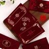 6pcs Wine Red Lucky Money Pockets Chinese Style Gifts Packing Bags  Wedding Celebration