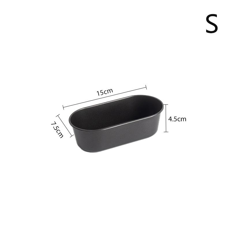 Bath Shape Rectangular Carbon Steel Bread Pan Mold Toast Bread Molds Cake Trays Long Square Cake Mould Bakeware Non-Stick Baking S чёрный