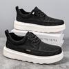 Fashion Personality Mens Casual Shoes New Design Lace-up Vulcanize Shoes Thick Sole Sneakers Versatile Thick Bottom Male Canvas Footwear