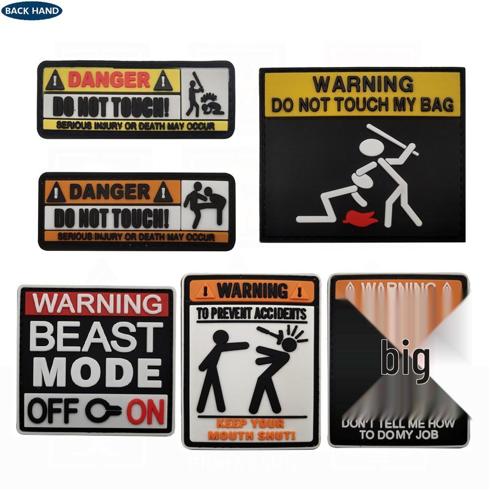 Sea Customer Creative Morale PVC Patch: Outdoor Warning Sticker Armband
