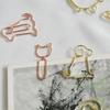 Cute Animal Shaped Golden Metal Decorative Paper Clip Bookmark Gift