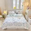 Cartoon Rainbow Bear Summer Quilt 100% Cotton Air Conditioning Thin Quilt for Kids Teens Multi-functional Nap Quilted Quilt