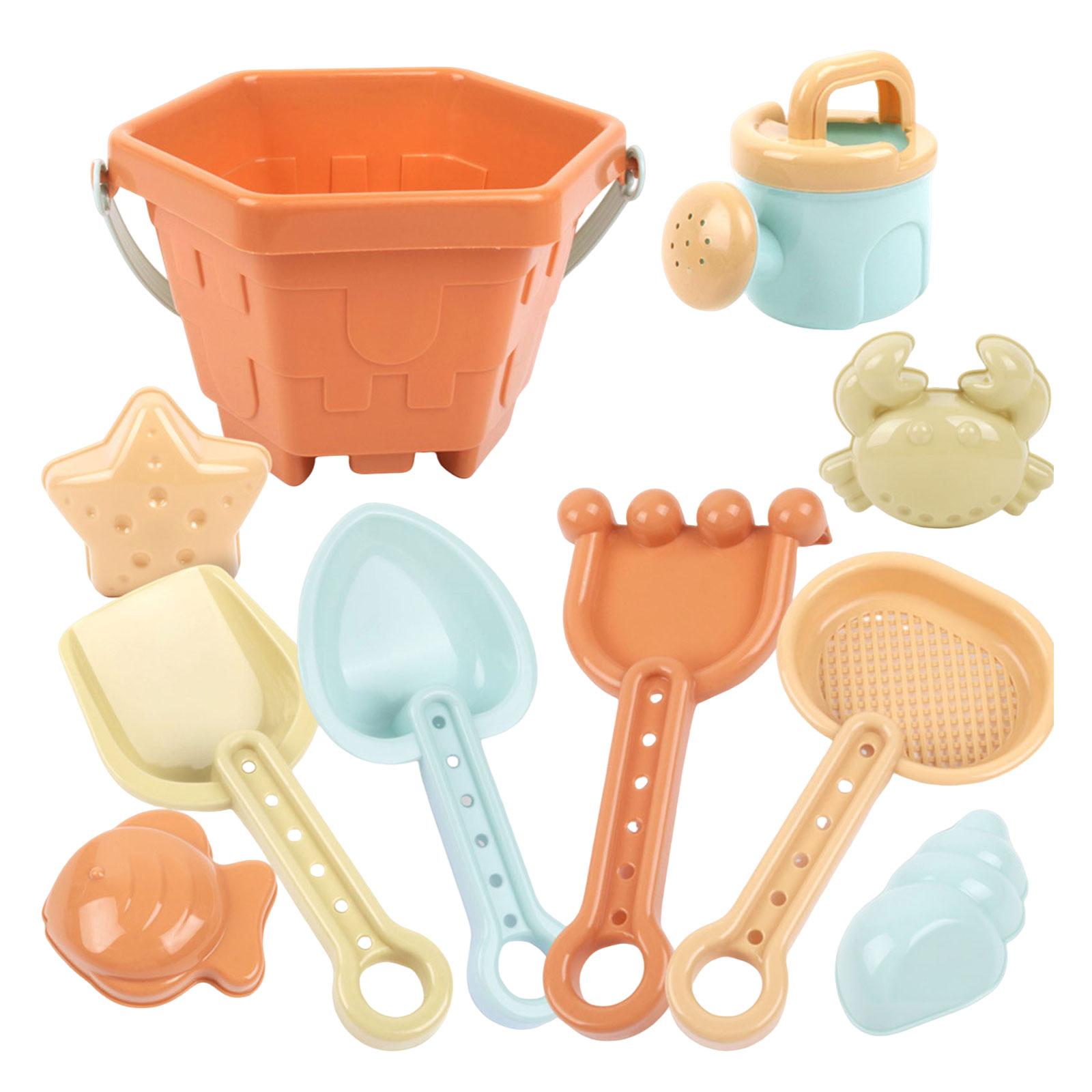 55 65 75 85 см 10 шт. Набор пляжных игрушек для малышей 1-3 лет Пластиковый набор пляжных игрушек с ведерком, лопаткой, граблями и крабом