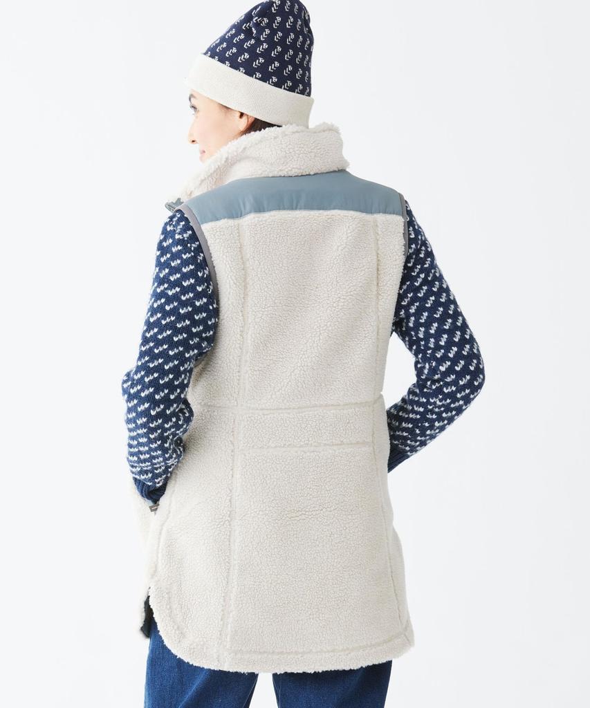 LL Bean Bean Sherpa Fleece Long US 1000106875 Women's Vest, Fit, Petite, XS, Soapstone, Brown,