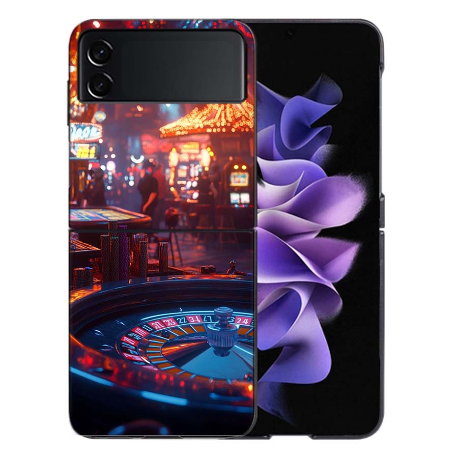 Russian Lucky Roulette Coque For Samsung Z Flip7 6 Galaxy Case Shockproof Z Flip5 Z Flip3 4 5G Hard Cover Phone TPU PC Hard Fun