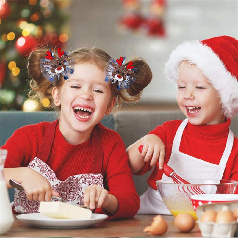 Christmas Hairpin Duckbill Clip Party Decor Elk Snowman Christmas Headdress Children's