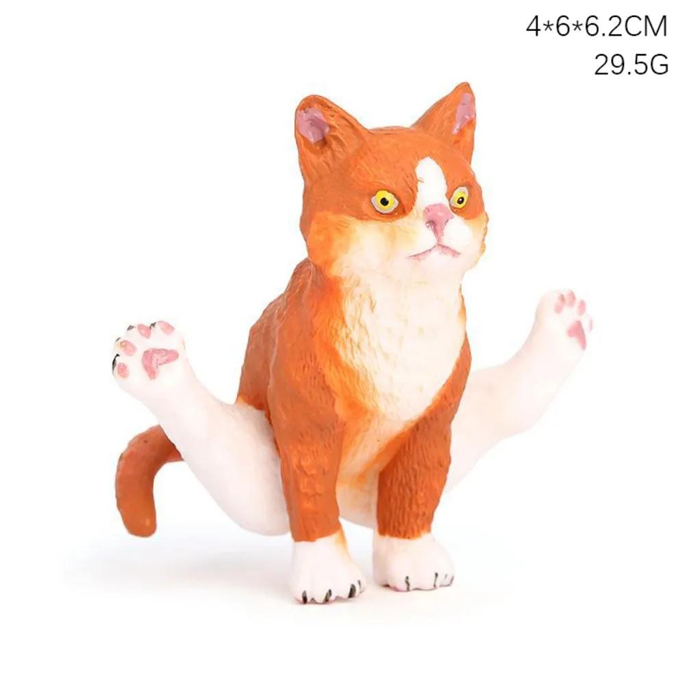 Exquisite PVC Simulation Cat Model Siamese Ragdoll Persian Cat Lifelike Realistic Pet Figurines Simulation Pet Car Decoration