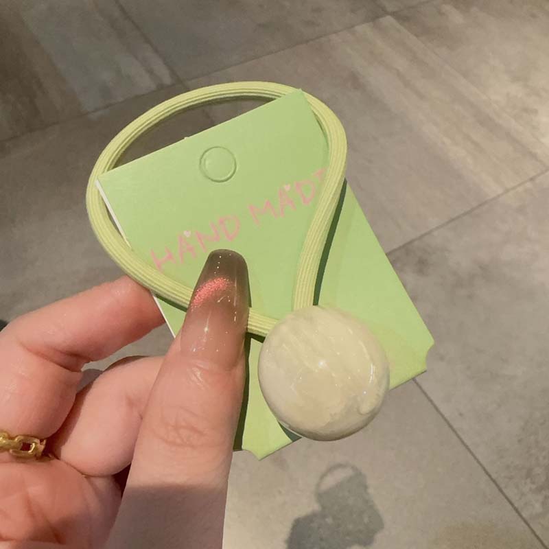 Fashion Colorful Ball Hair Rope for Women Girls Sweet Cute High Ponytail Elastic Acetate Hair Rope Hairbands Hair Accessories