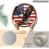 2D Flat Retro Round Aluminum Wall Hanging, Independence Day Flying Eagle Design, Indoor Outdoor Wall Decor, Home Commemorative Gift