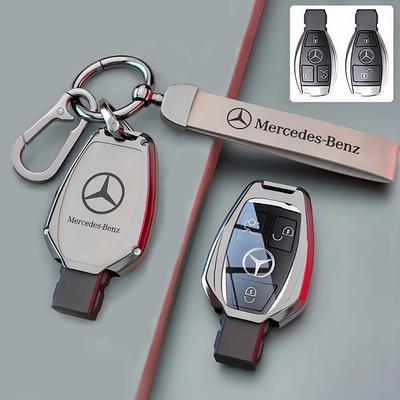 Car Zinc Alloy Key Case Bag Metal Key Shell For Mercedes-Benz A B C E G S V Class GLA GLC GLE GLK Vito Sprinter SL SLK Viano ML E2