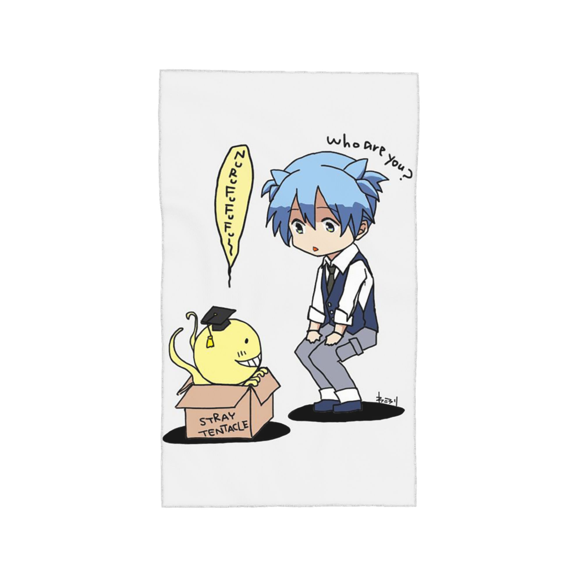 

Assassination Classroom Octopus Koro Sensei Soft Face Towel Quick Dry Pool Bath Cotton Towels Absorbent W30*H60(CM)