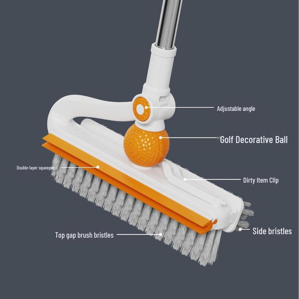 Multifunctional Golf and Bathroom Floor Crevice Scrubbing Brush