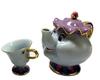 Beauty and the Beast" "Once Upon a Time" Tokyo Disney Resort Exclusive Mrs. Potts Teapot and Chip Teacup Set